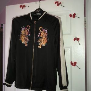 Asian inspired bomber jacket